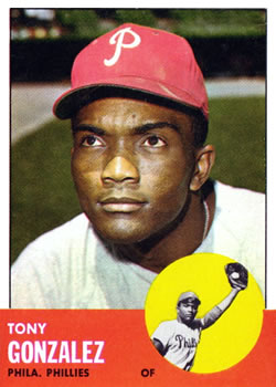 1963 Topps Baseball Cards      032      Tony Gonzalez
